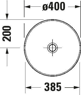 Sivida Washbowl White Satin Matt 400 mm