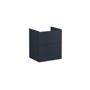 Root Groove Washbasin Unit, with two drawers, Matt Dark Blue, without washbasin