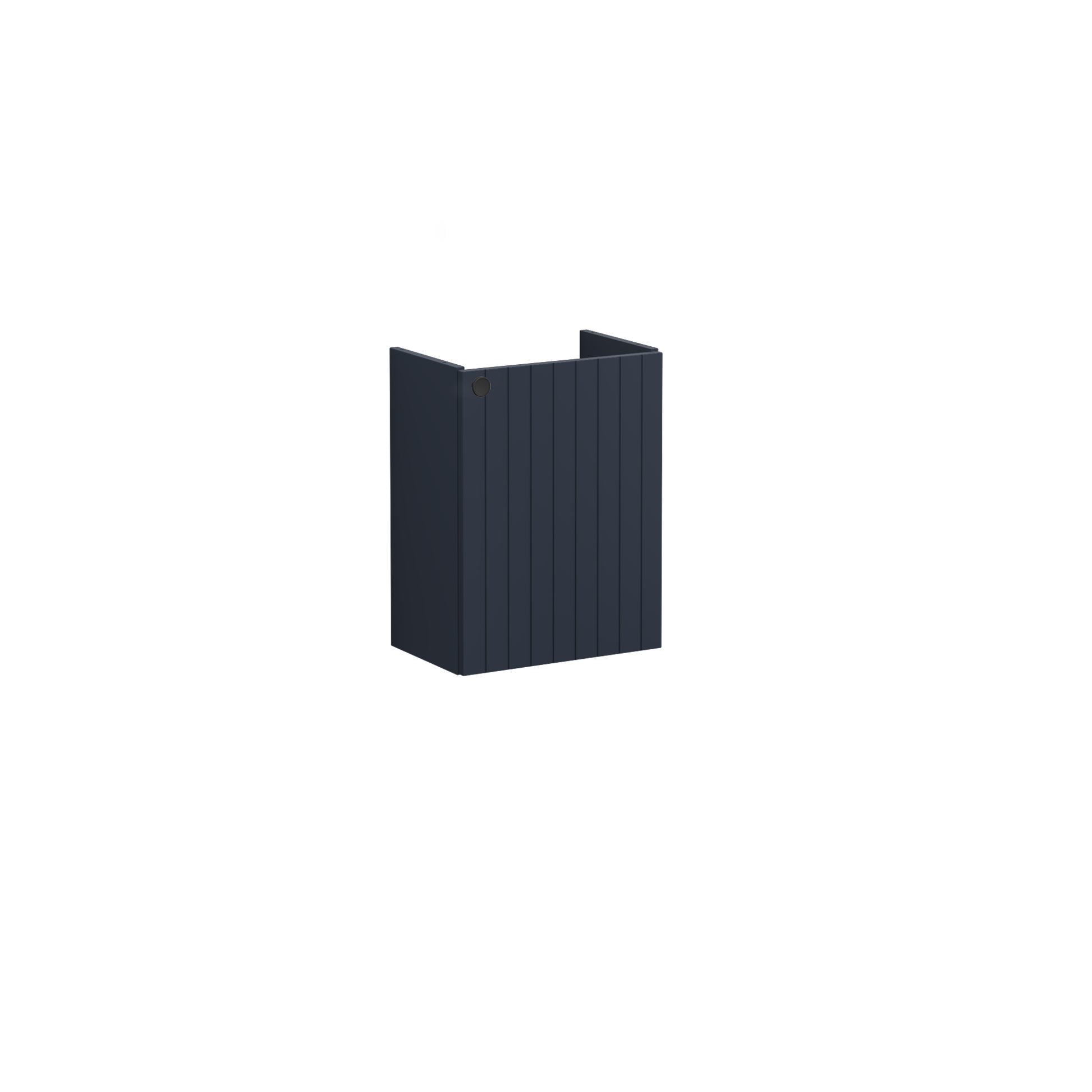 Root Groove Washbasin Unit, with doors, compact, with right tap hole, Matt Dark Blue, without washbasin, Right