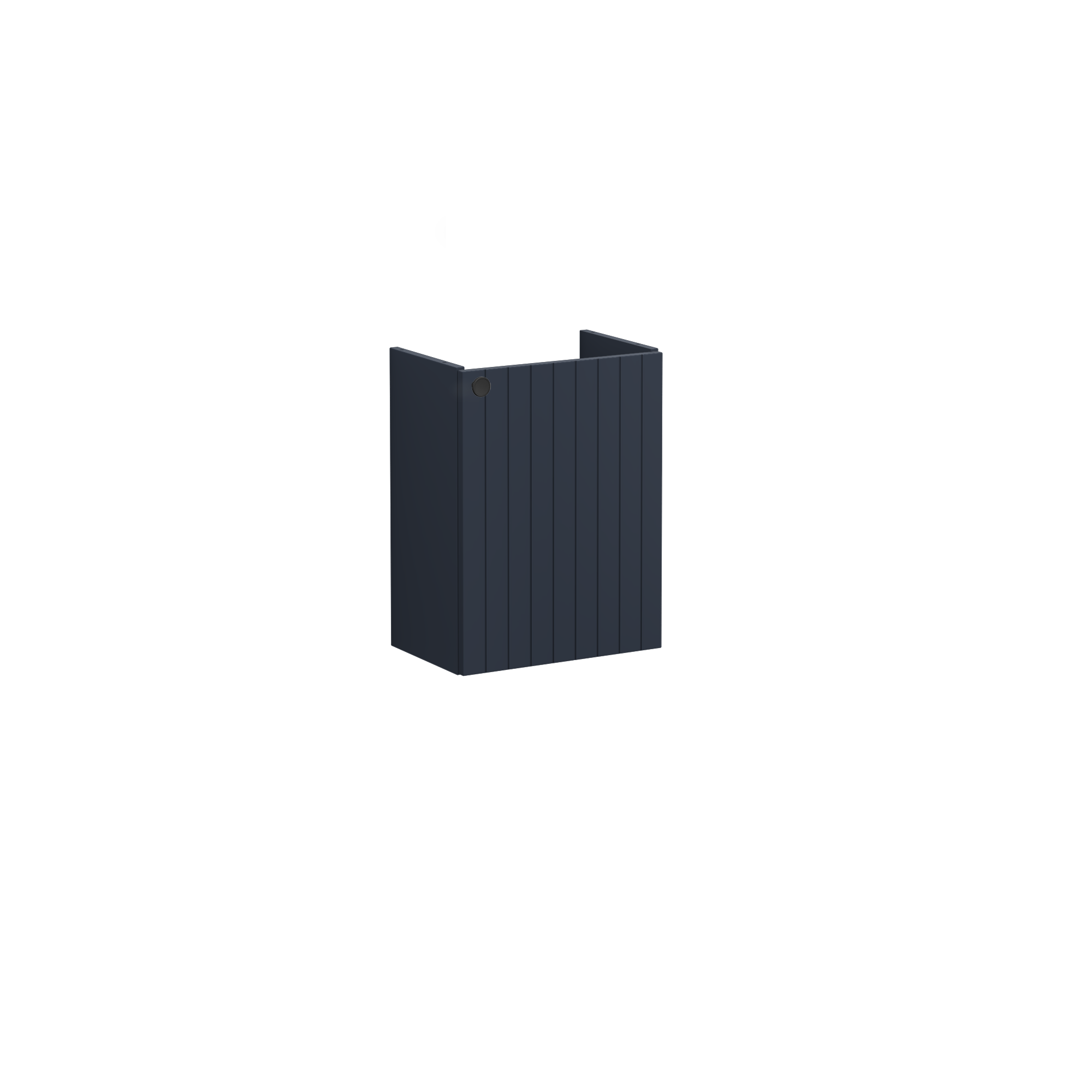 Root Groove Washbasin Unit, with doors, compact, with right tap hole, Matt Dark Blue, without washbasin, Right
