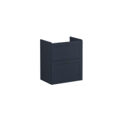 Root Classic Washbasin Unit, with two drawers, compact, Matt Dark Blue, without washbasin