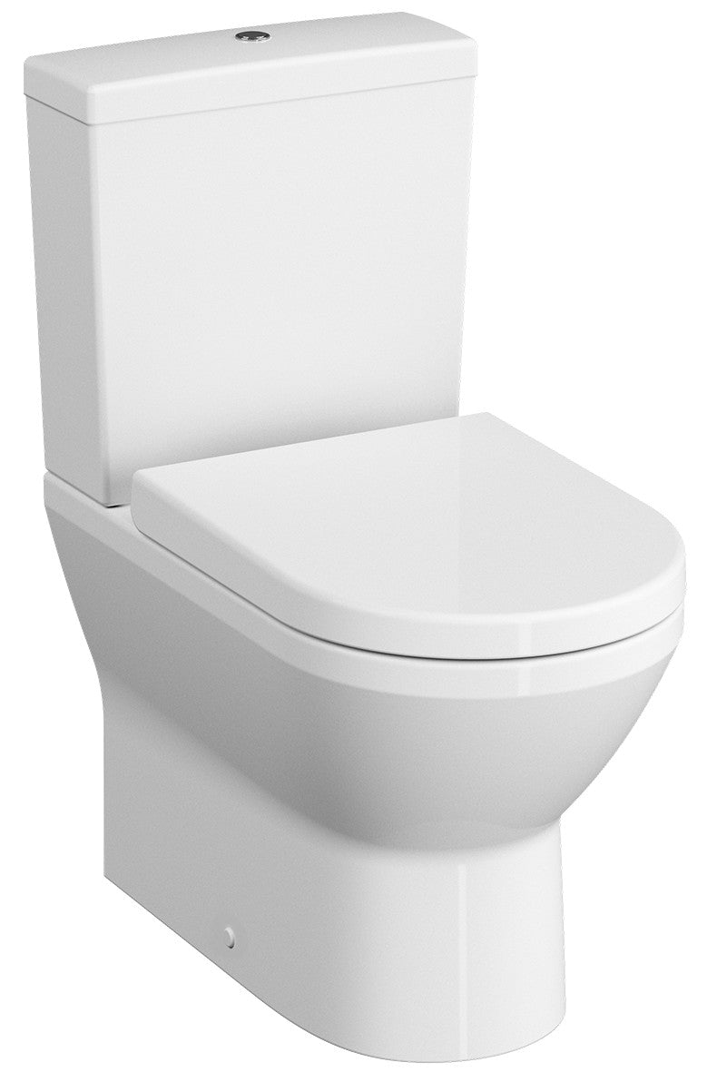 Closed Couple Back-To-Wall Wc Pan, Rimless, Without Side Holes
