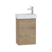 S20 Square Washbasin Unit, 45 cm, with one door, maple oak, right, without siphon