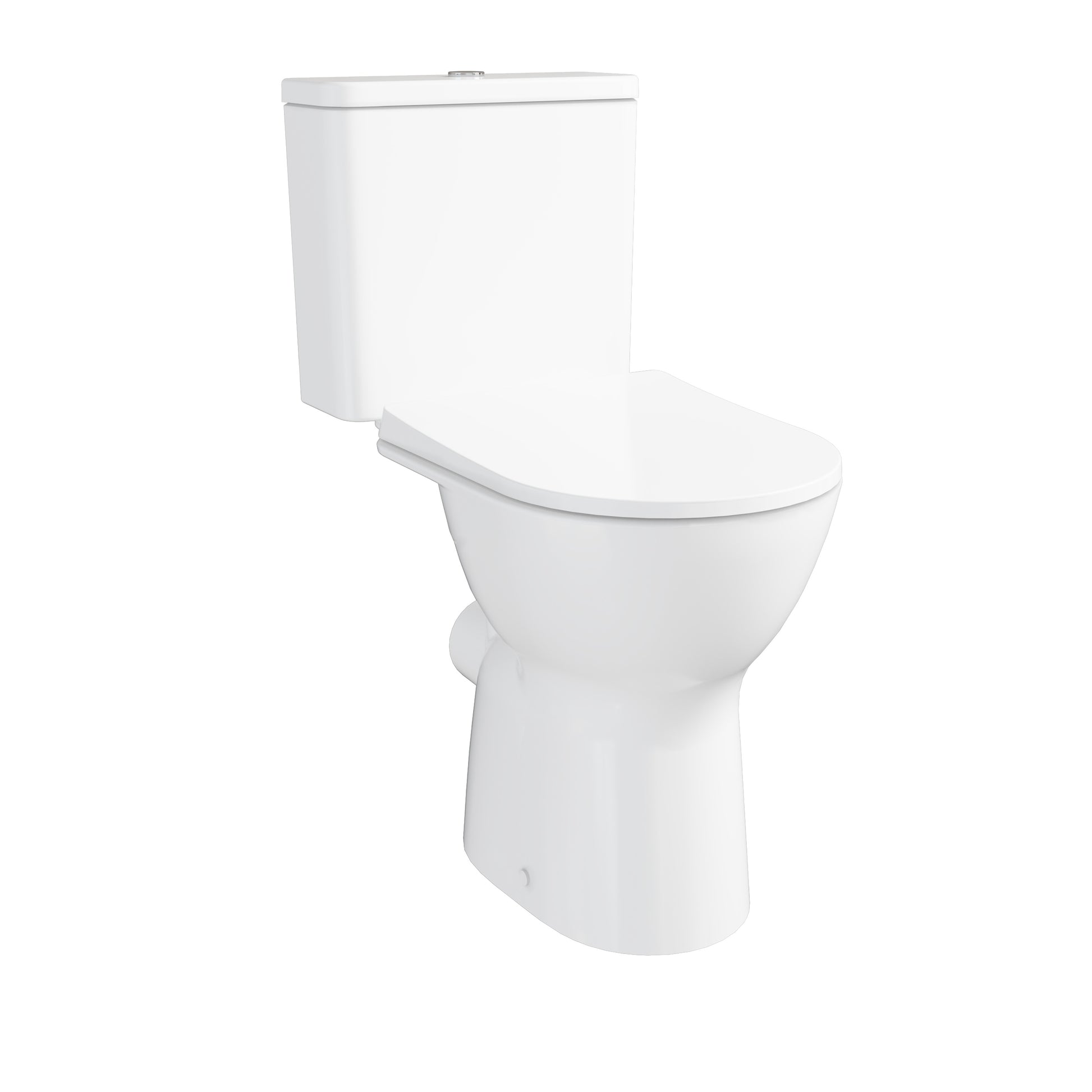 S20 Round Close Coupled Open Back WC, Smoothflush, comfort height
