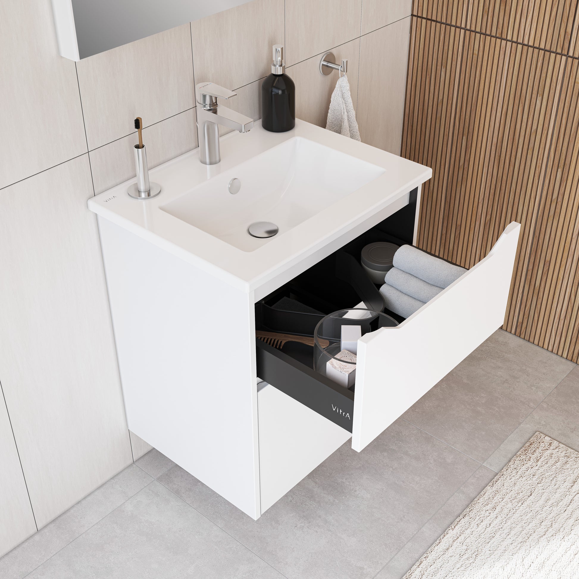 S20 Square Vanity WB 60cm-1TH