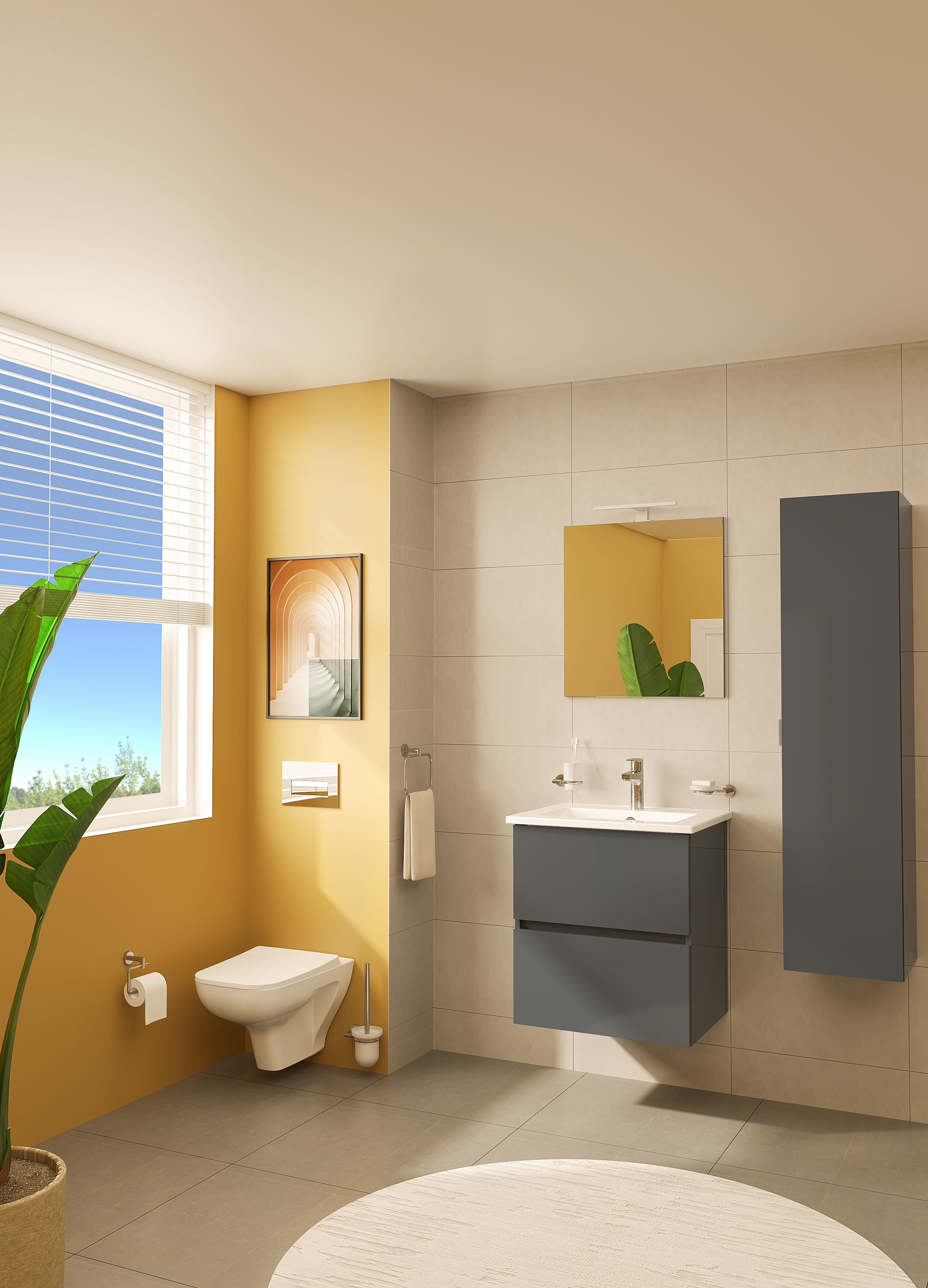 S20 Square Wall-hung WC, Smootflush, 52 cm