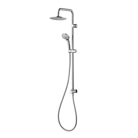 Idealrain round shower system kit with Idealrain 200mm round rainshower, Idealrain M3 3 function handspray, 1.75m Idealflex hose and diverter for built-in mixers