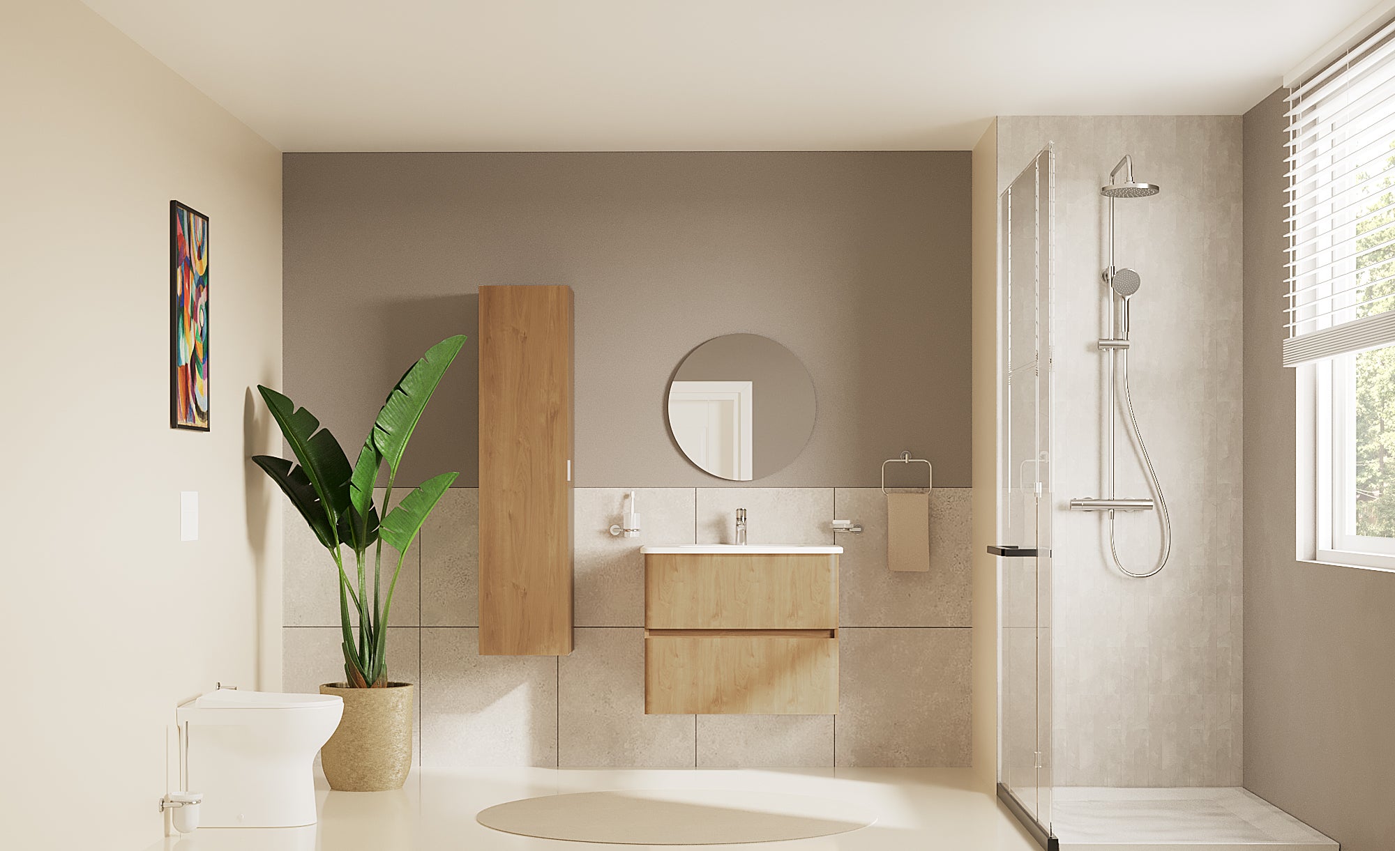 S20 Round Tall Unit, 35 cm, with one door
