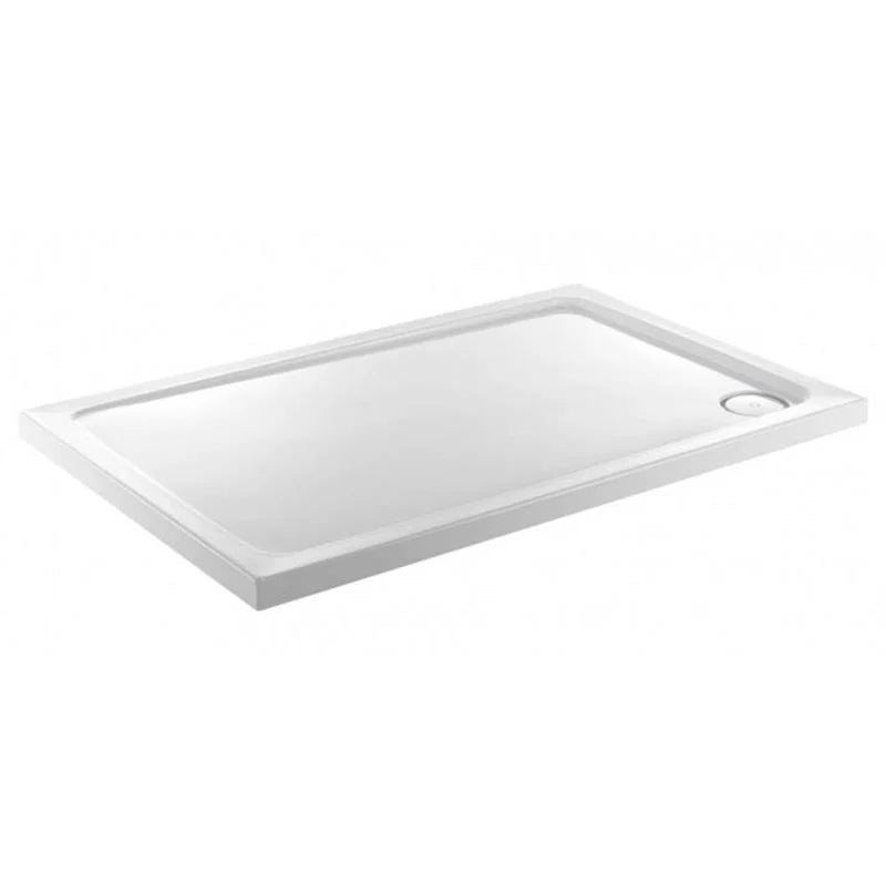 Just Trays FUSION Rectangular Shower Tray 1300x800mm Flat Top Anti-Slip White