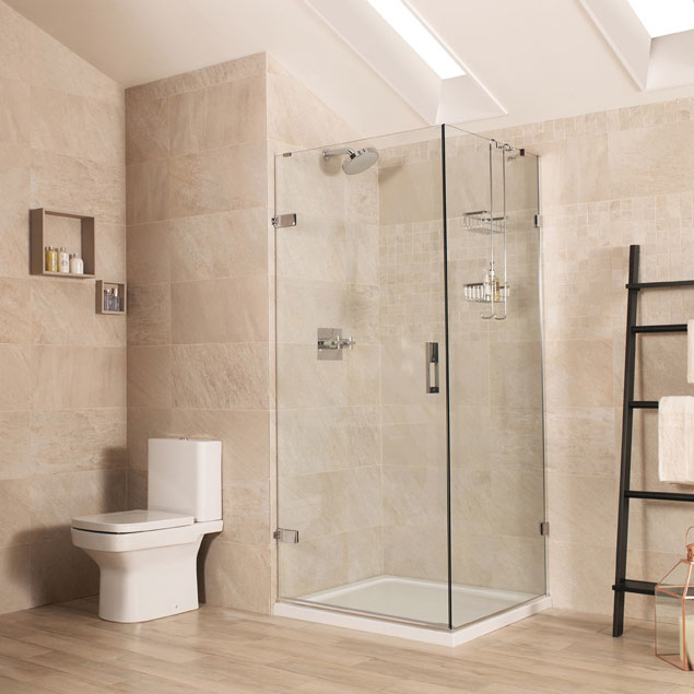 Roman Liberty Hinged Door (760mm) Matt Black