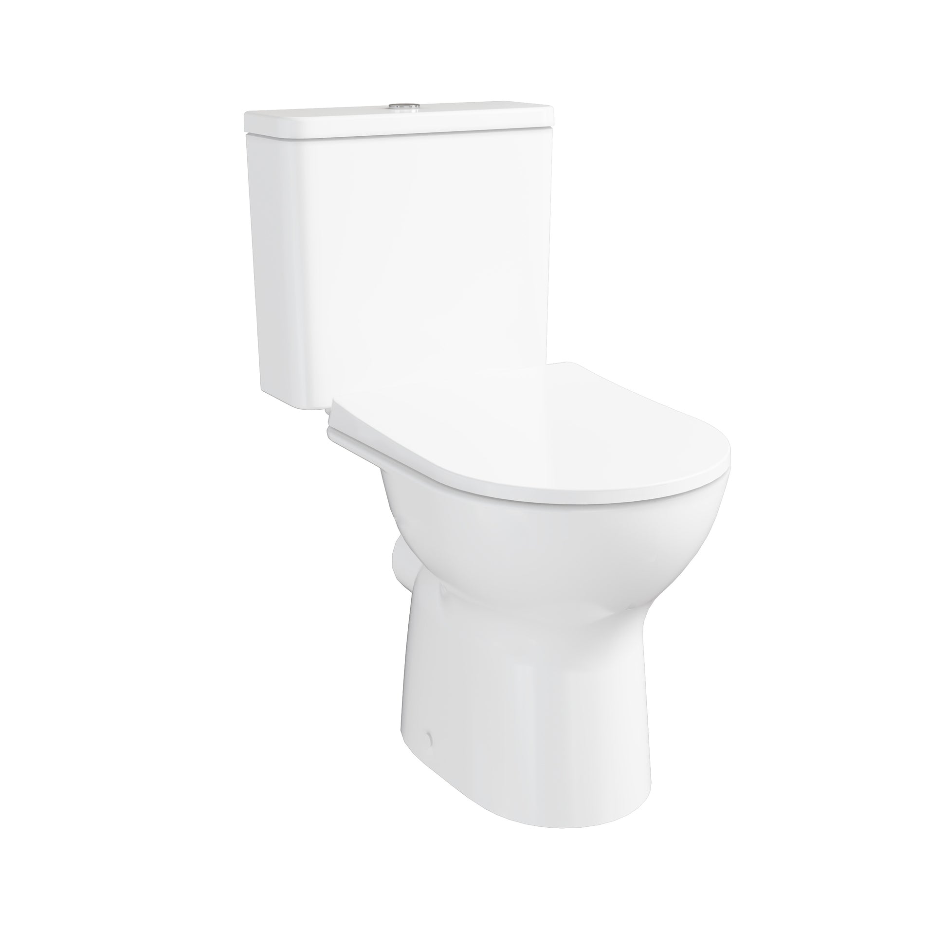 S20 Round Close Coupled Open Back WC, Smoothflush, 63 cm