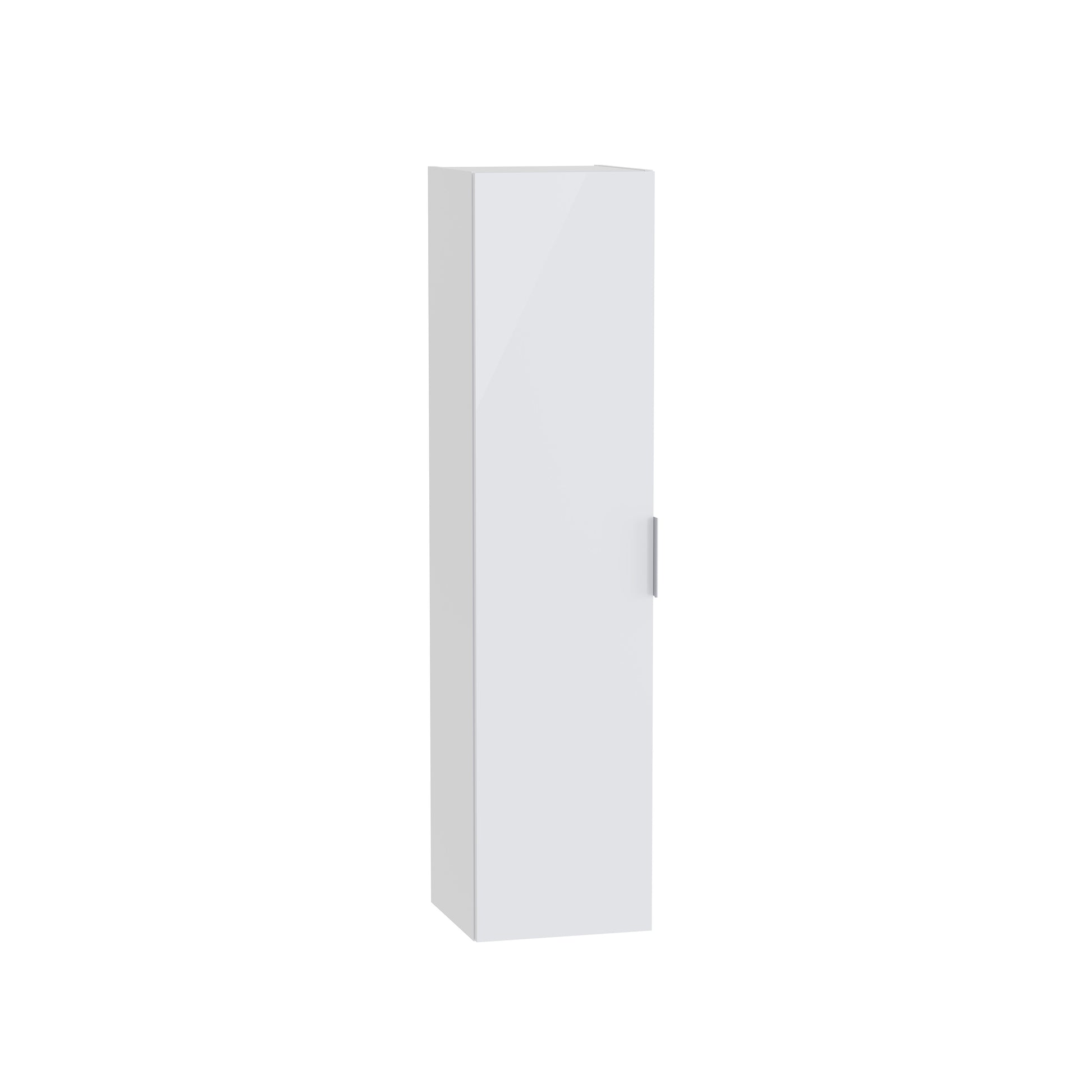 S20 Square Tall Unit, 35 cm, with one door, white high gloss