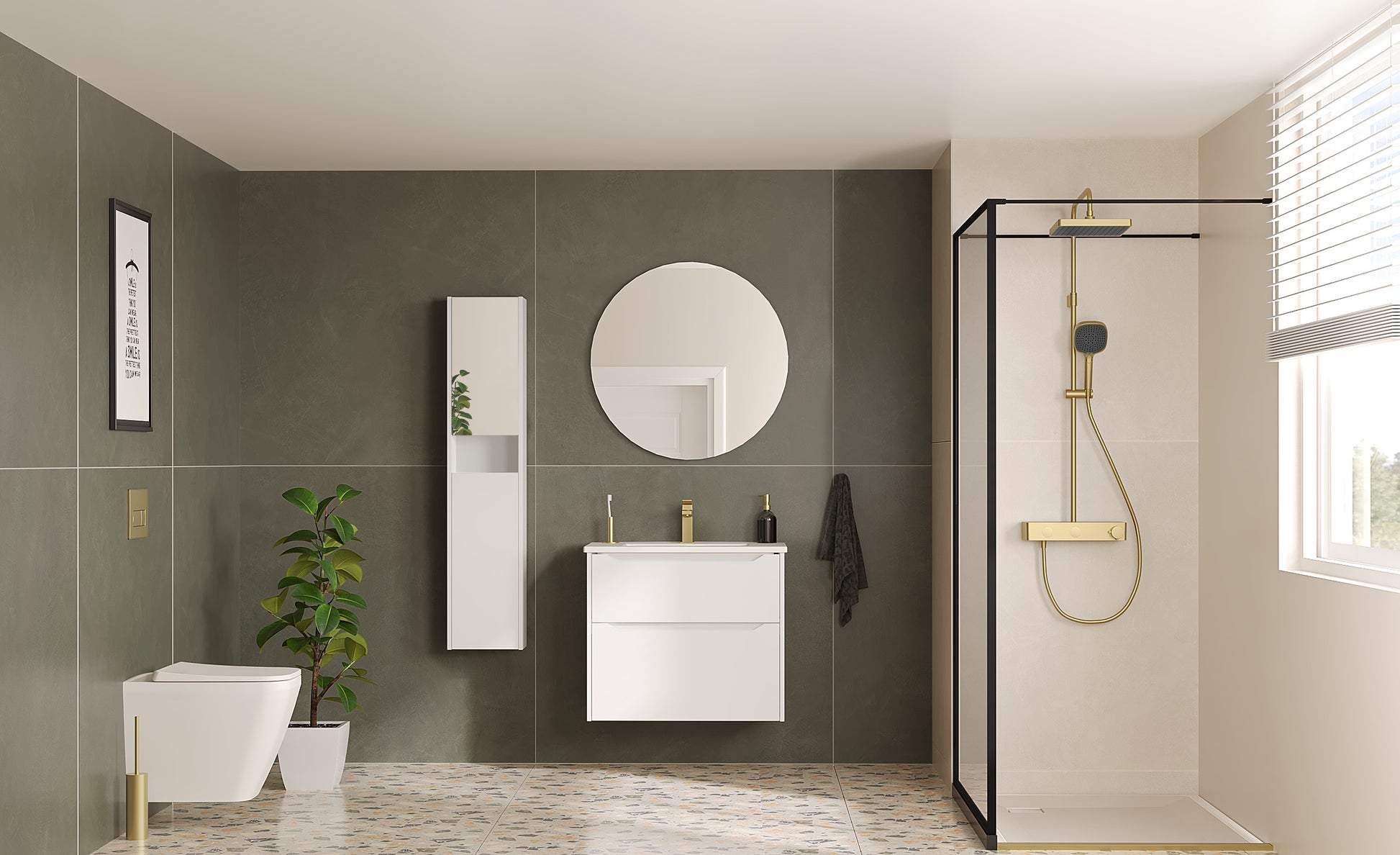 S20 Square Vanity WB 80cm-1TH