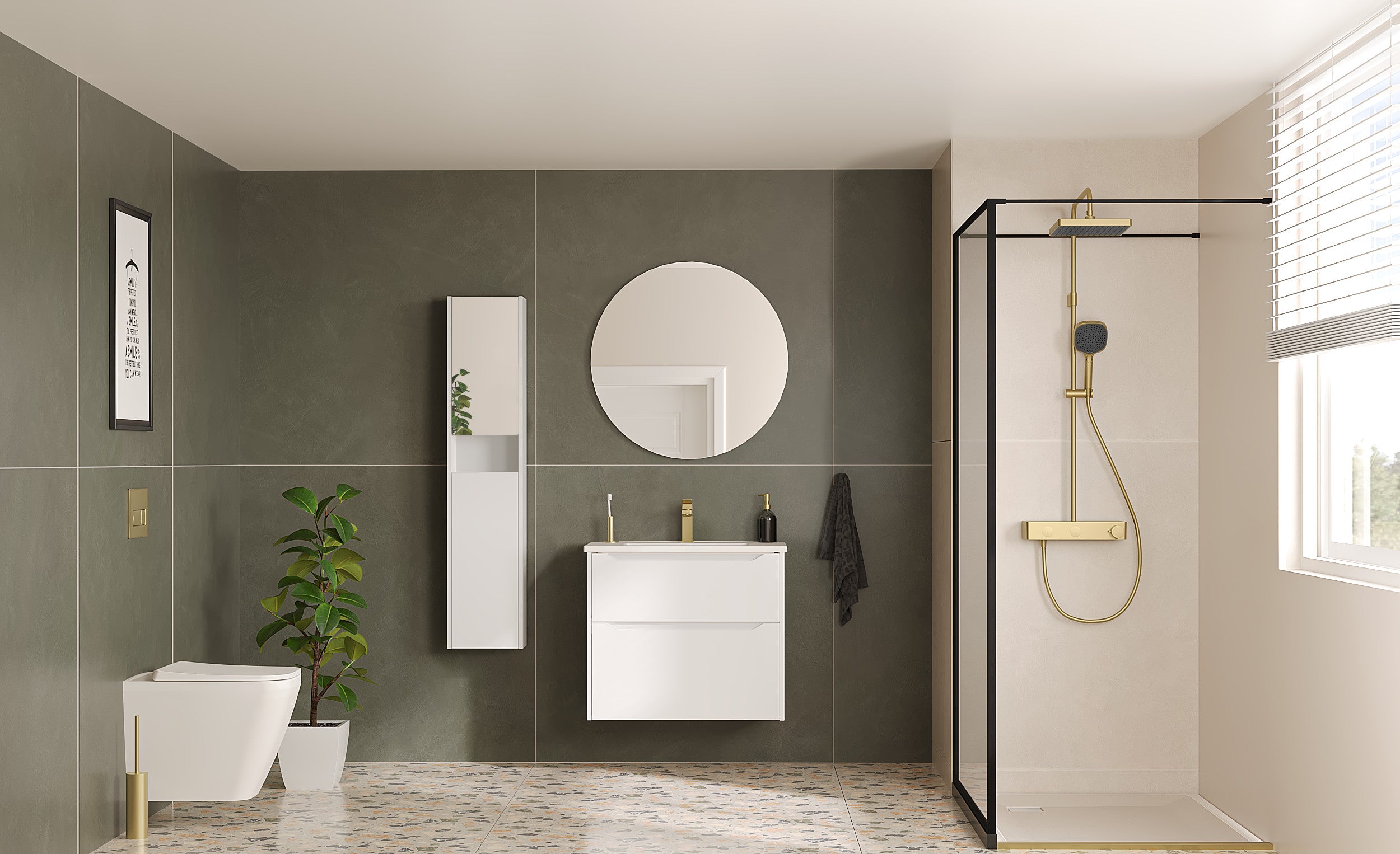S20 Square Vanity WB 80cm-1TH