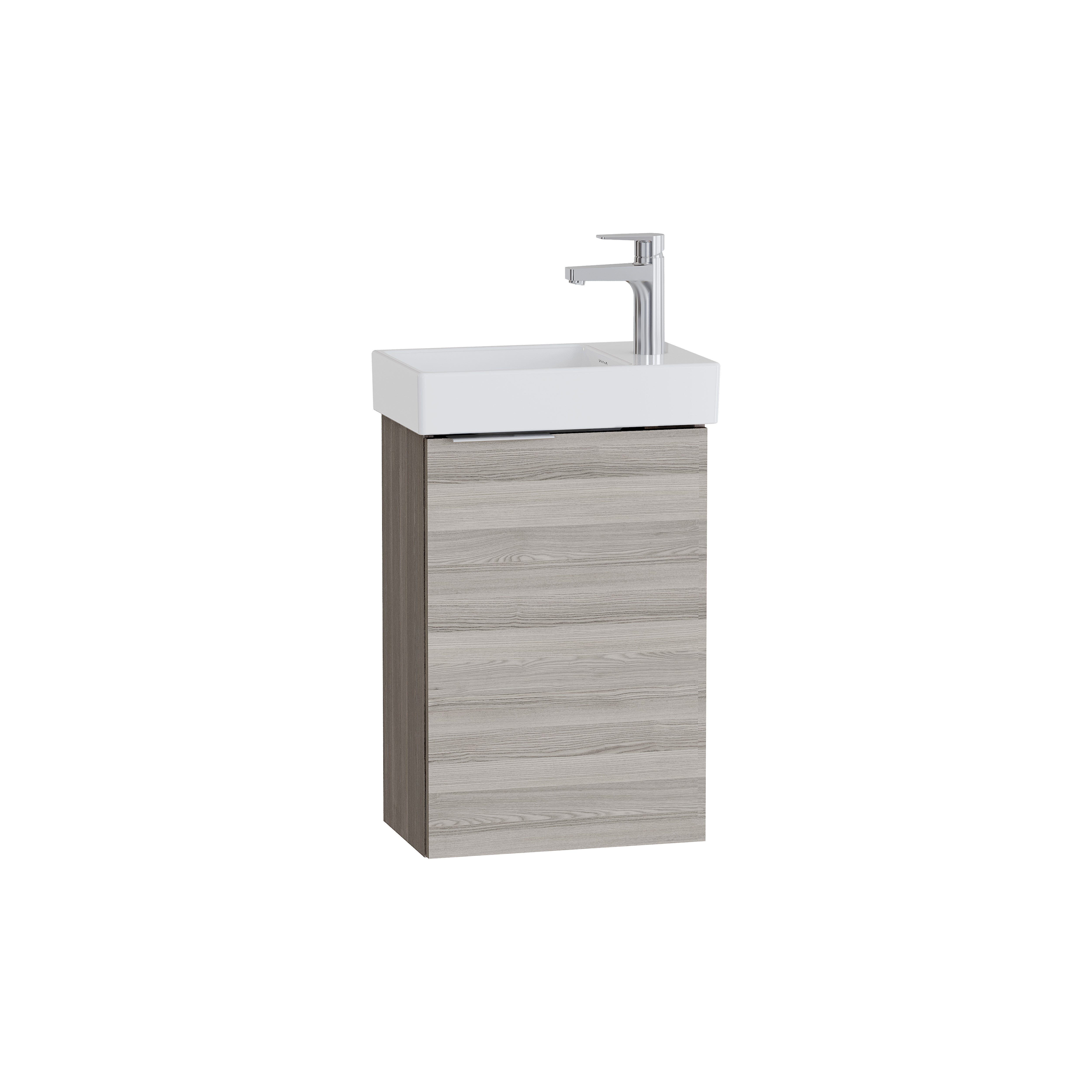 S20 Square Washbasin Unit, 45 cm, with one door, cordoba, right, without siphon