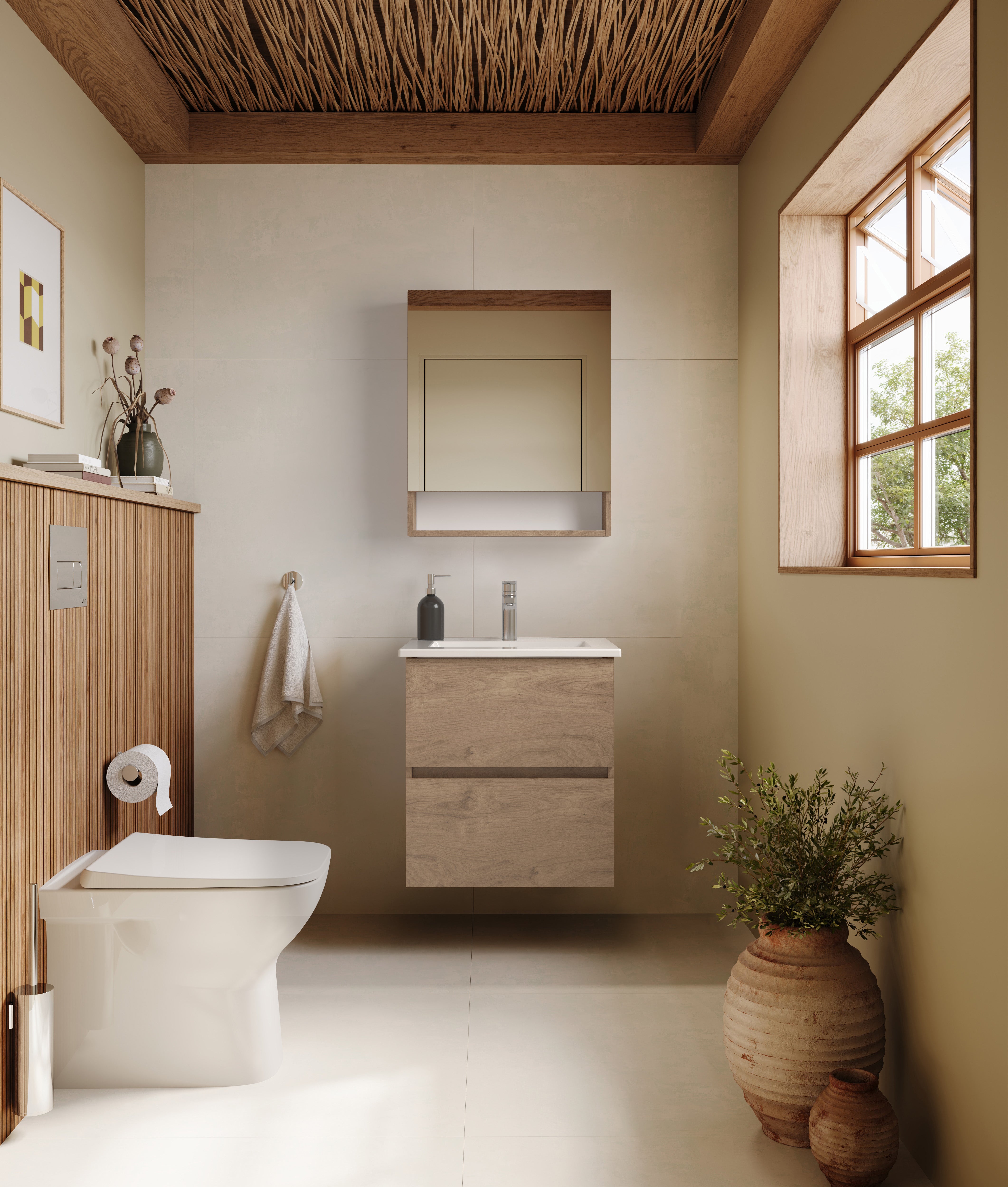 S20 Square BTW WC, Smoothflush, 52 cm