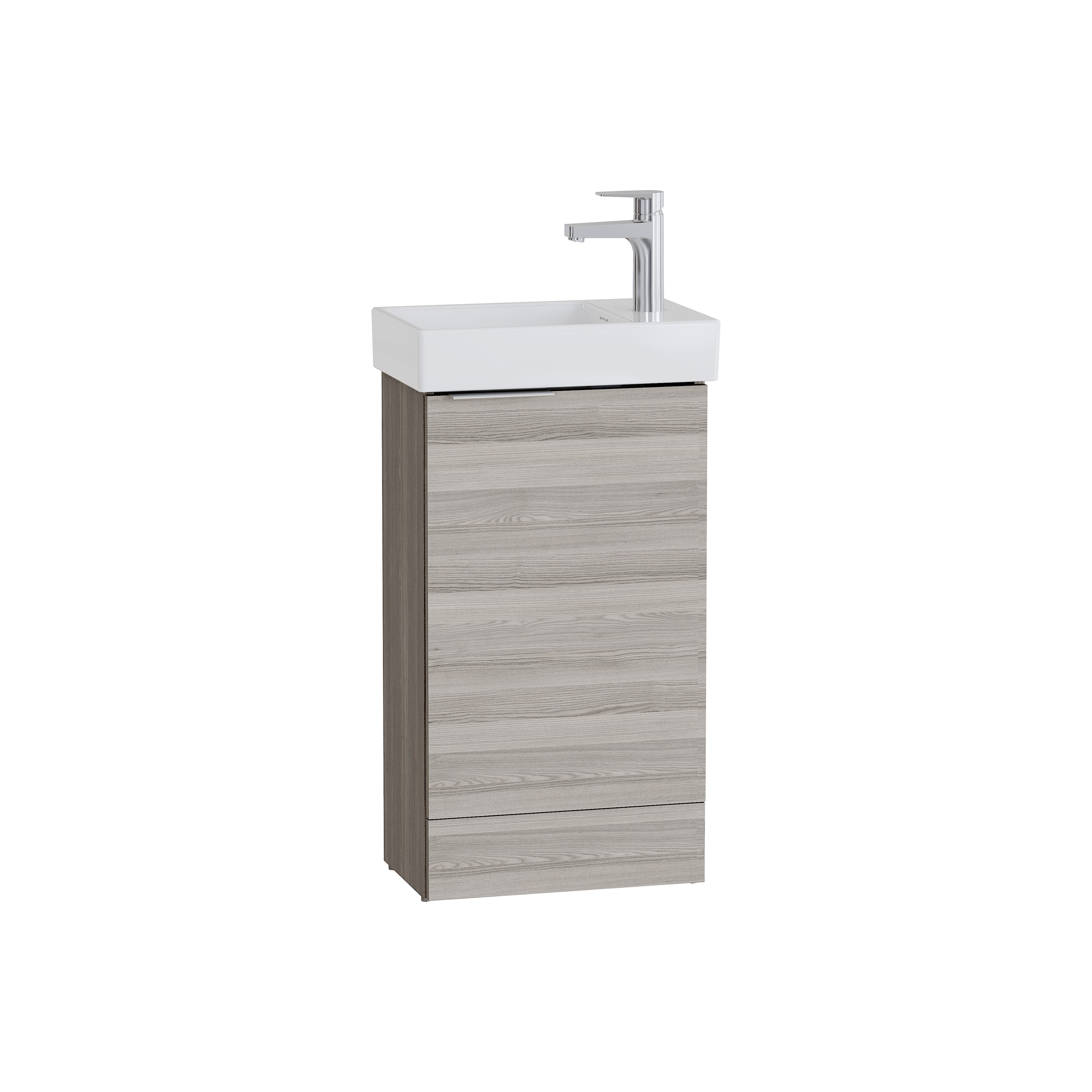 S20 Square Washbasin Unit, with one door, floorstanding, cordoba, right, without siphon