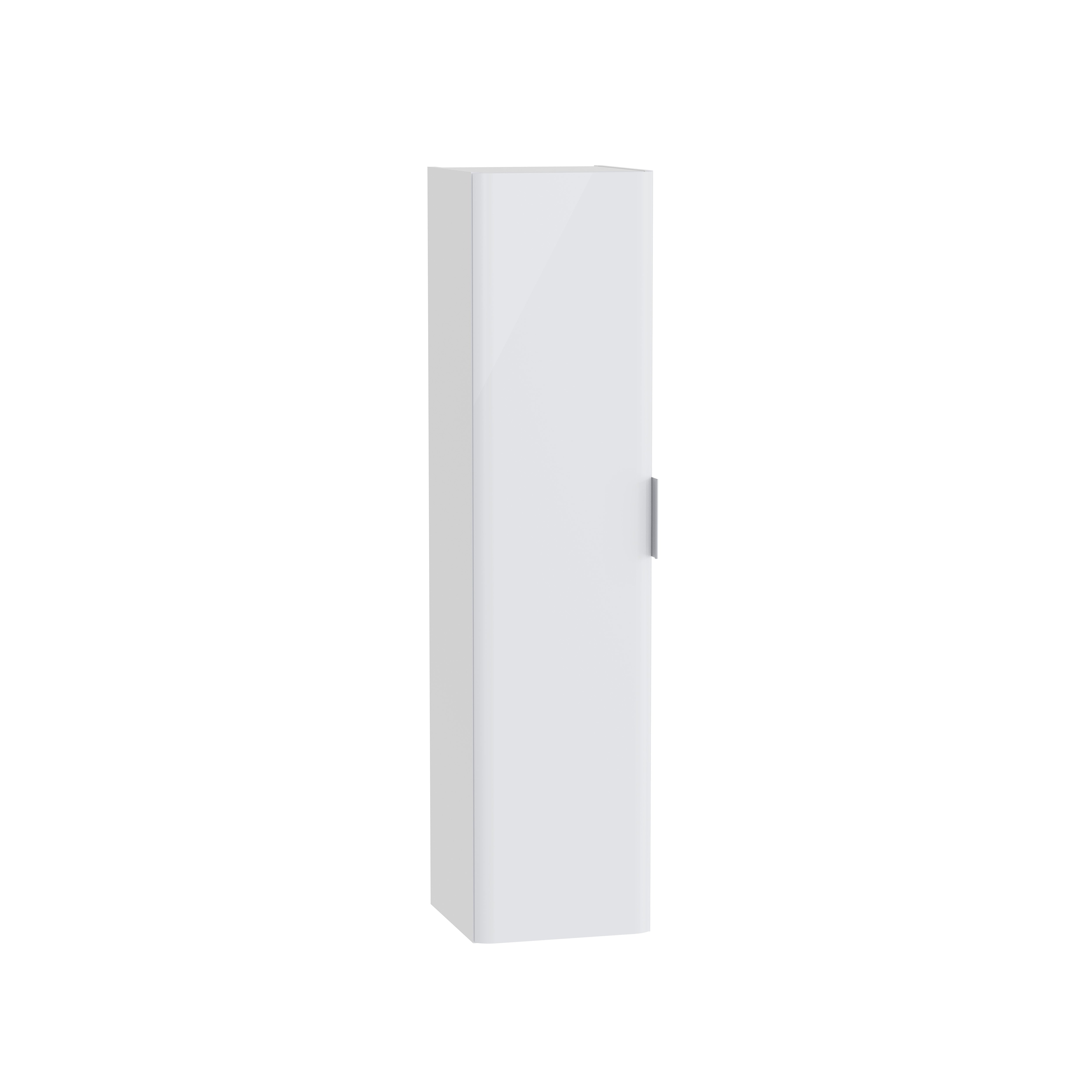 S20 Round Tall Unit, with one door, white high gloss