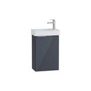 S20 Square Washbasin Unit, with one door, anthracite high gloss, right, without siphon