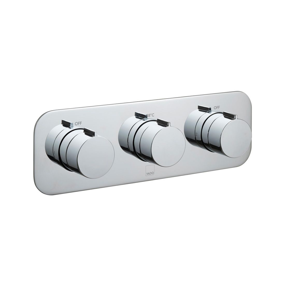 Tablet Altitude 2 Outlet 3 Handle Concealed Thermostatic Valve Horizontal