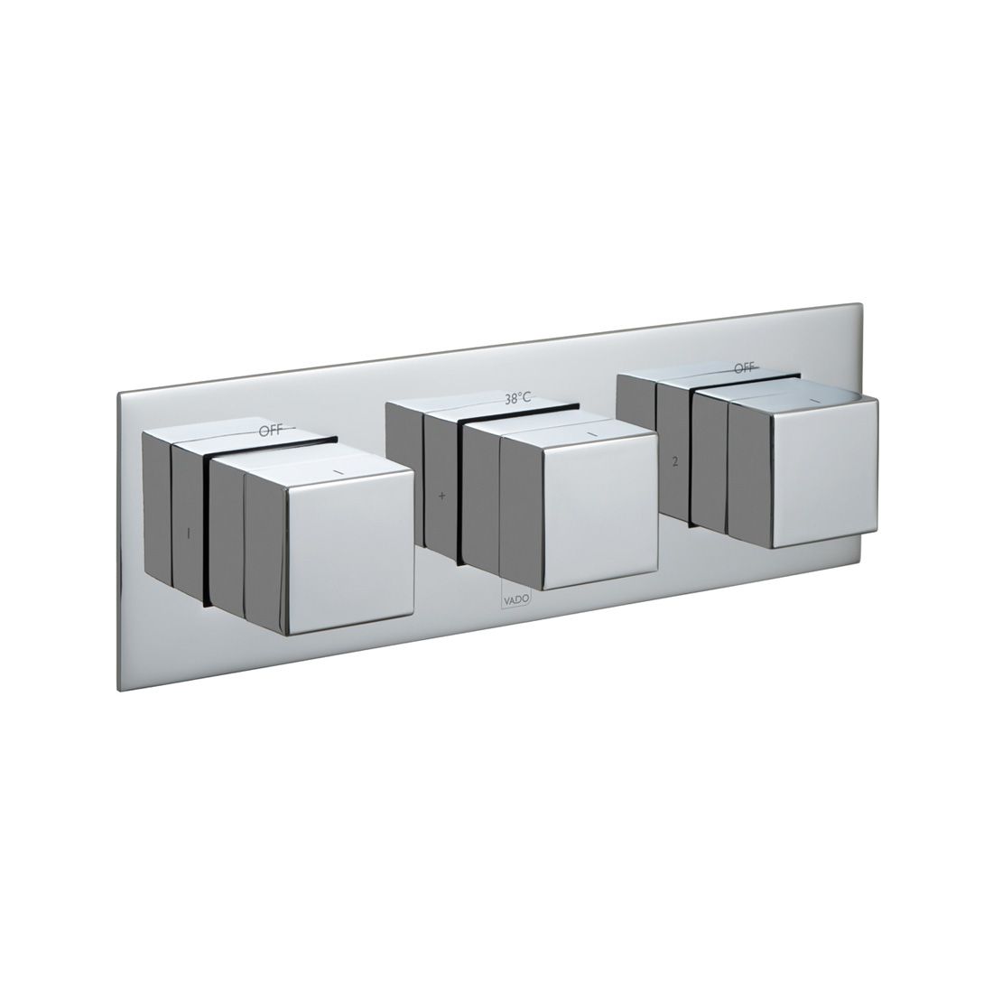 Tablet Notion 2 Outlet 3 Handle Concealed Thermostatic Valve Horizontal