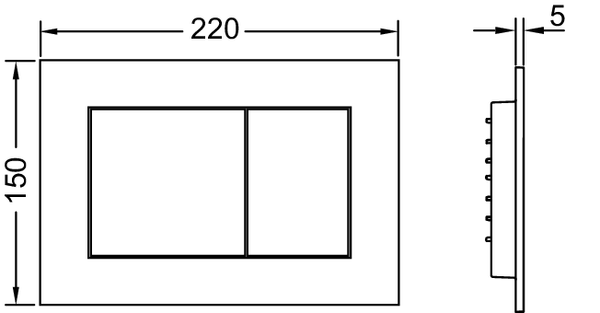 TECEnow Dual Flush Control Plate