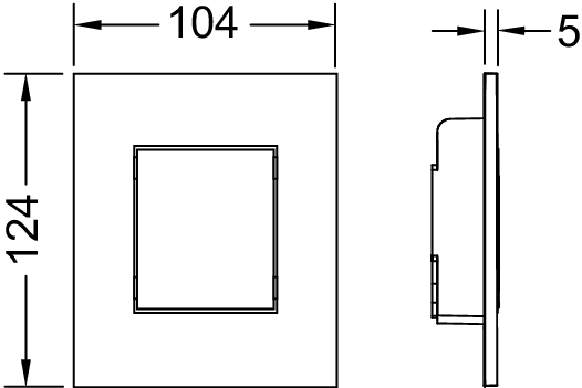 TECEnow Plastic Urinal Control Push Plate