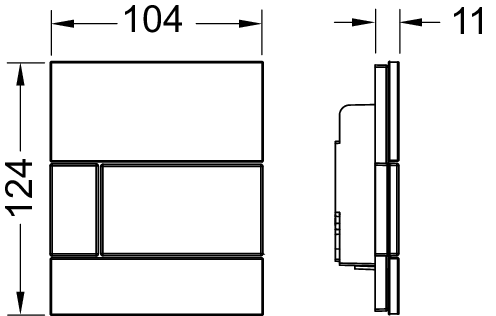 TECEsquare Glass Urinal Push Plate