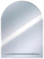 Euroshowers round top bevelled mirror / shelf - 50cm x Standard