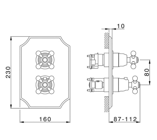 UMA Traditional - 1,2,3 Outlet Trim