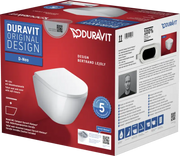 D-Neo Toilet set wall-mounted, Compact ceramic, Rimless