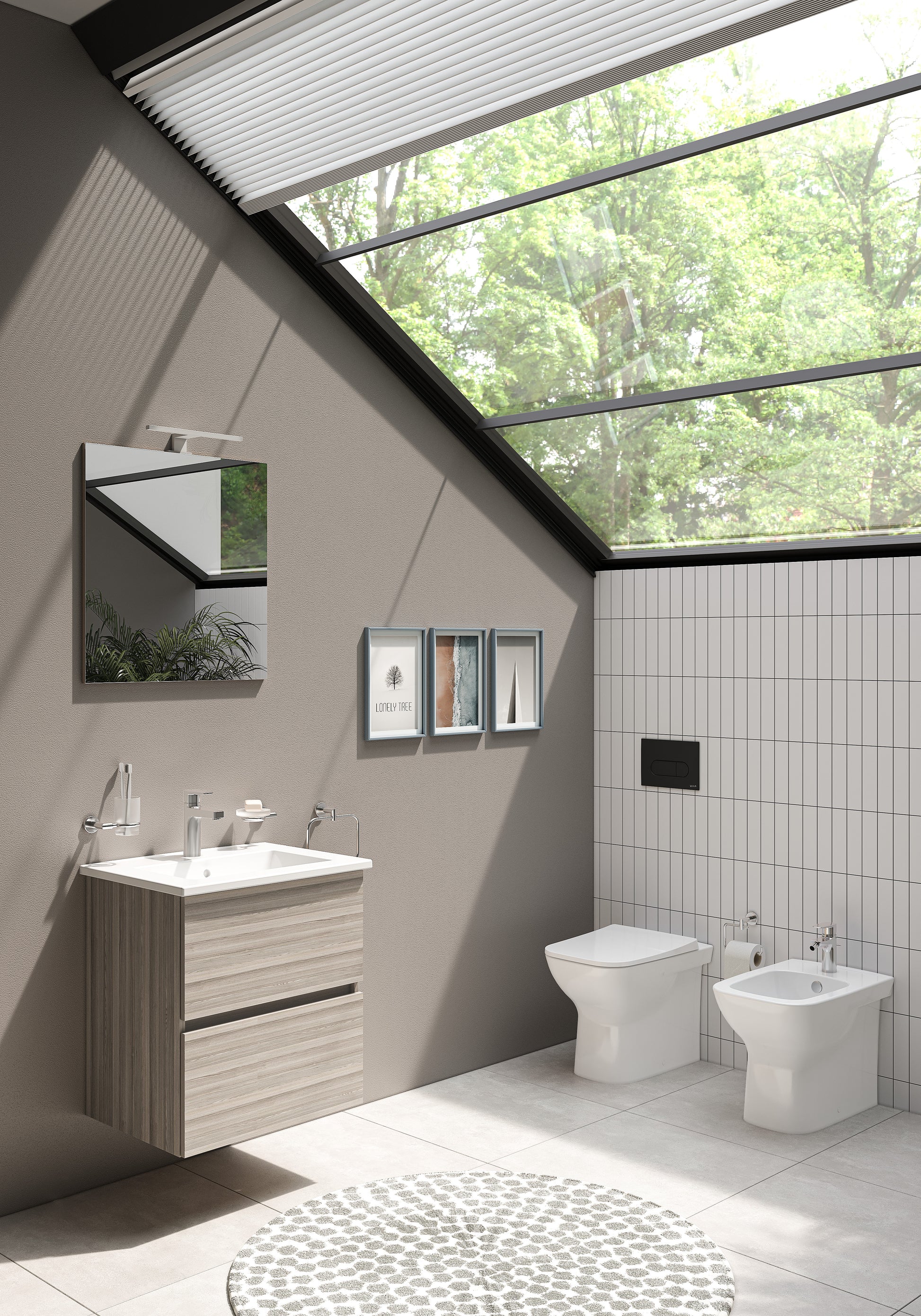S20 Square BTW Bidet, Hidden Fixation