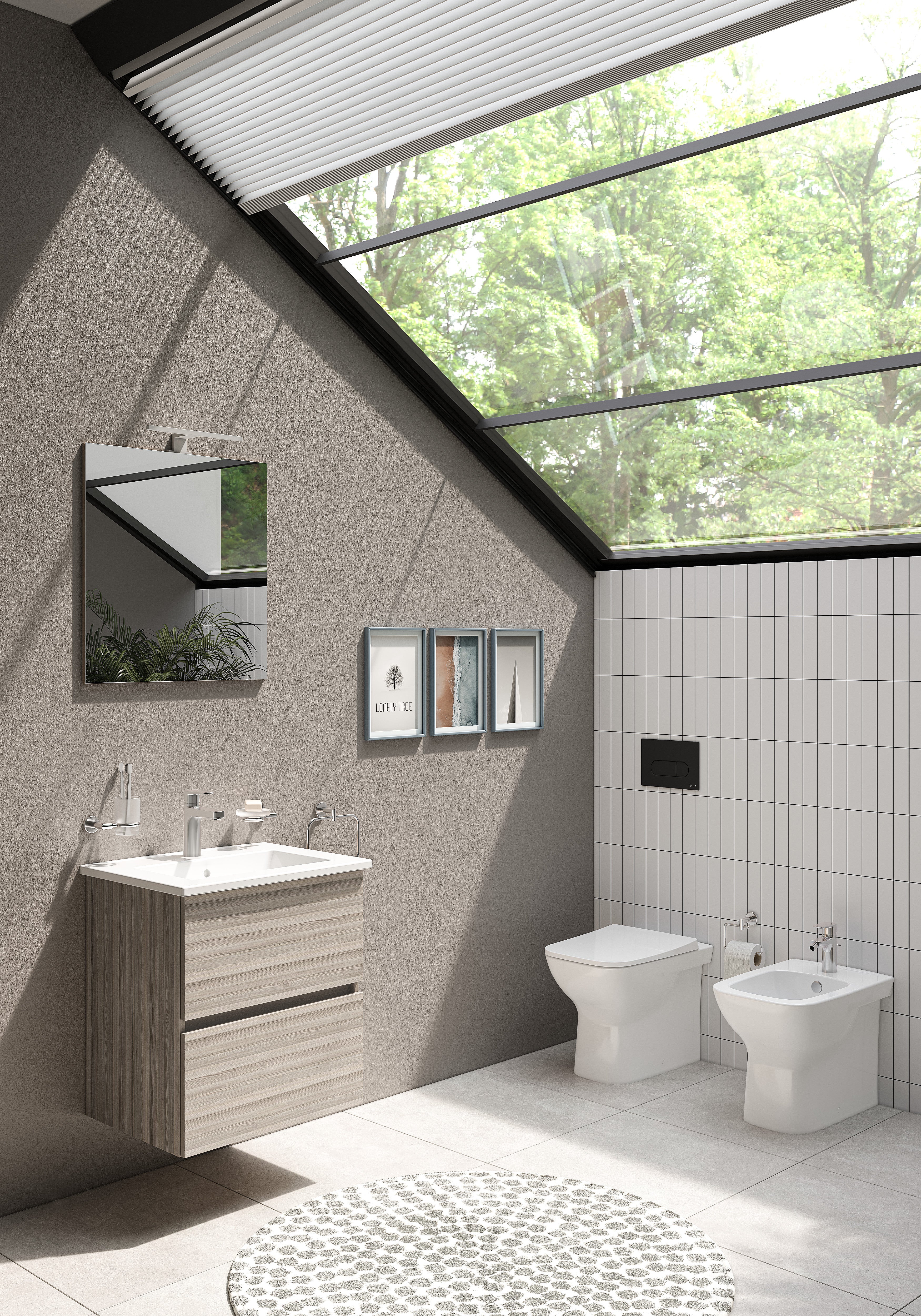 S20 Square BTW Bidet, Hidden Fixation