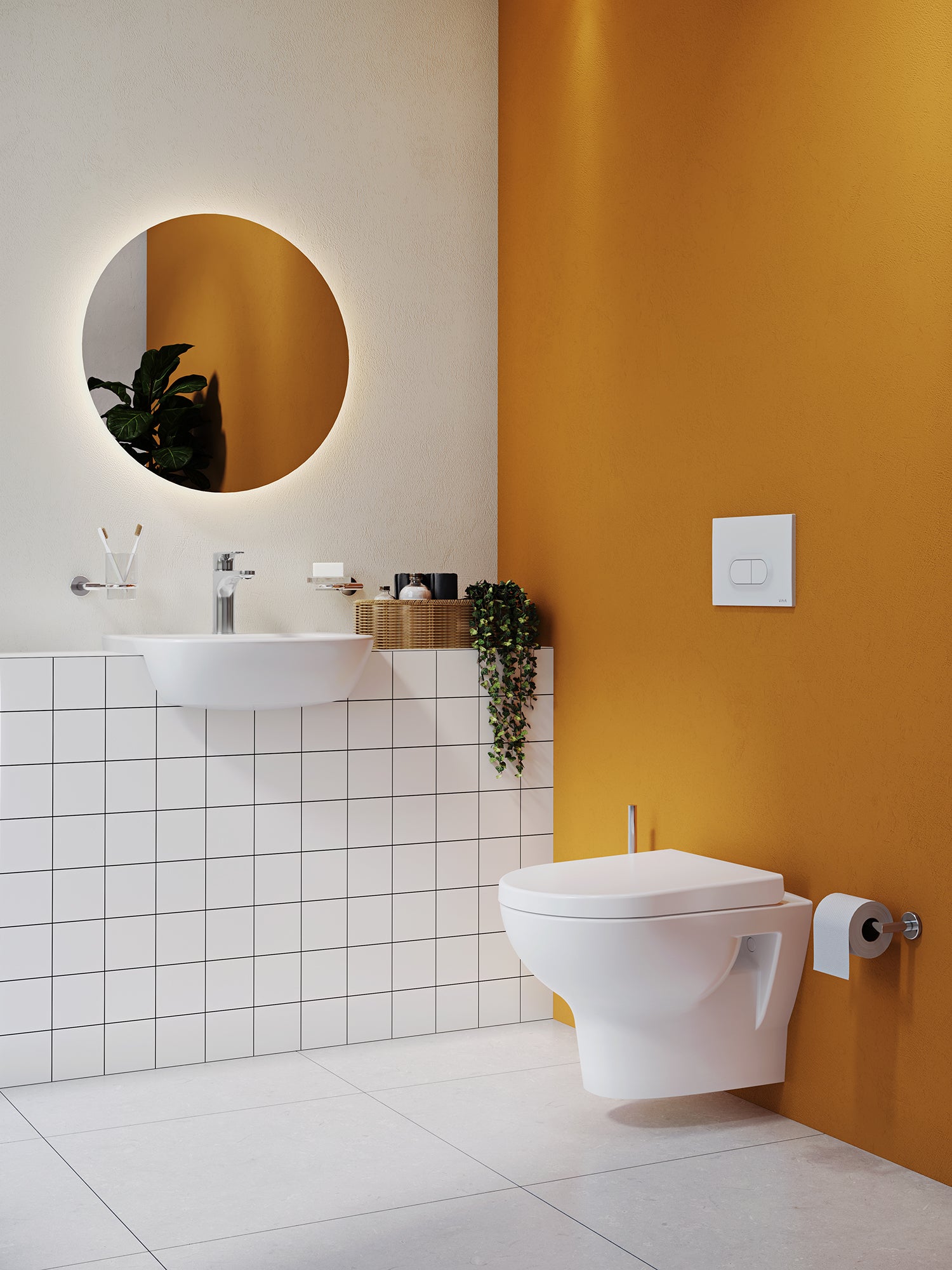 Semi-Recessed Washbasin 50 cm