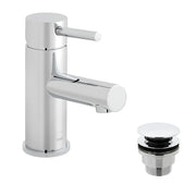Zoo Mini Mono Basin Mixer Single Lever Deck Mounted with Universal Waste