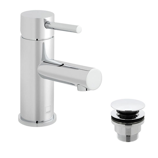 Zoo Mini Mono Basin Mixer Single Lever Deck Mounted with Universal Waste
